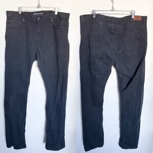Rodd & Gunn Straight Leg Pants Jeans Cotton Mens 38 L Black Office Work Casual